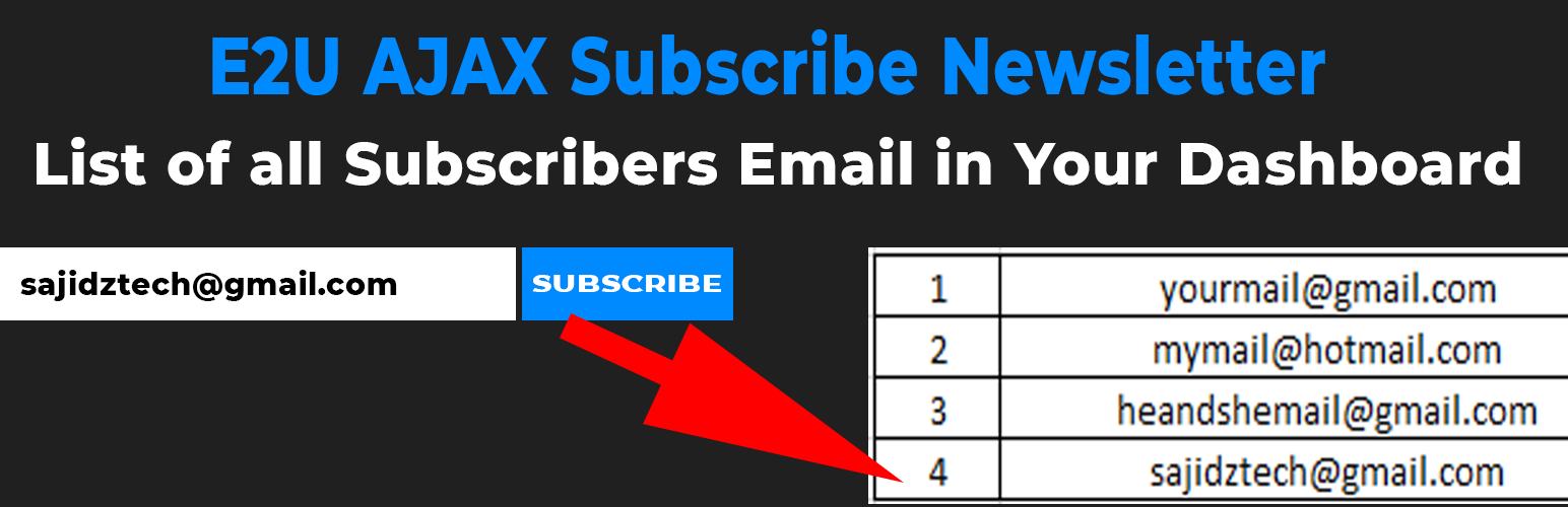 E2U AJAX Subscribe Newsletter