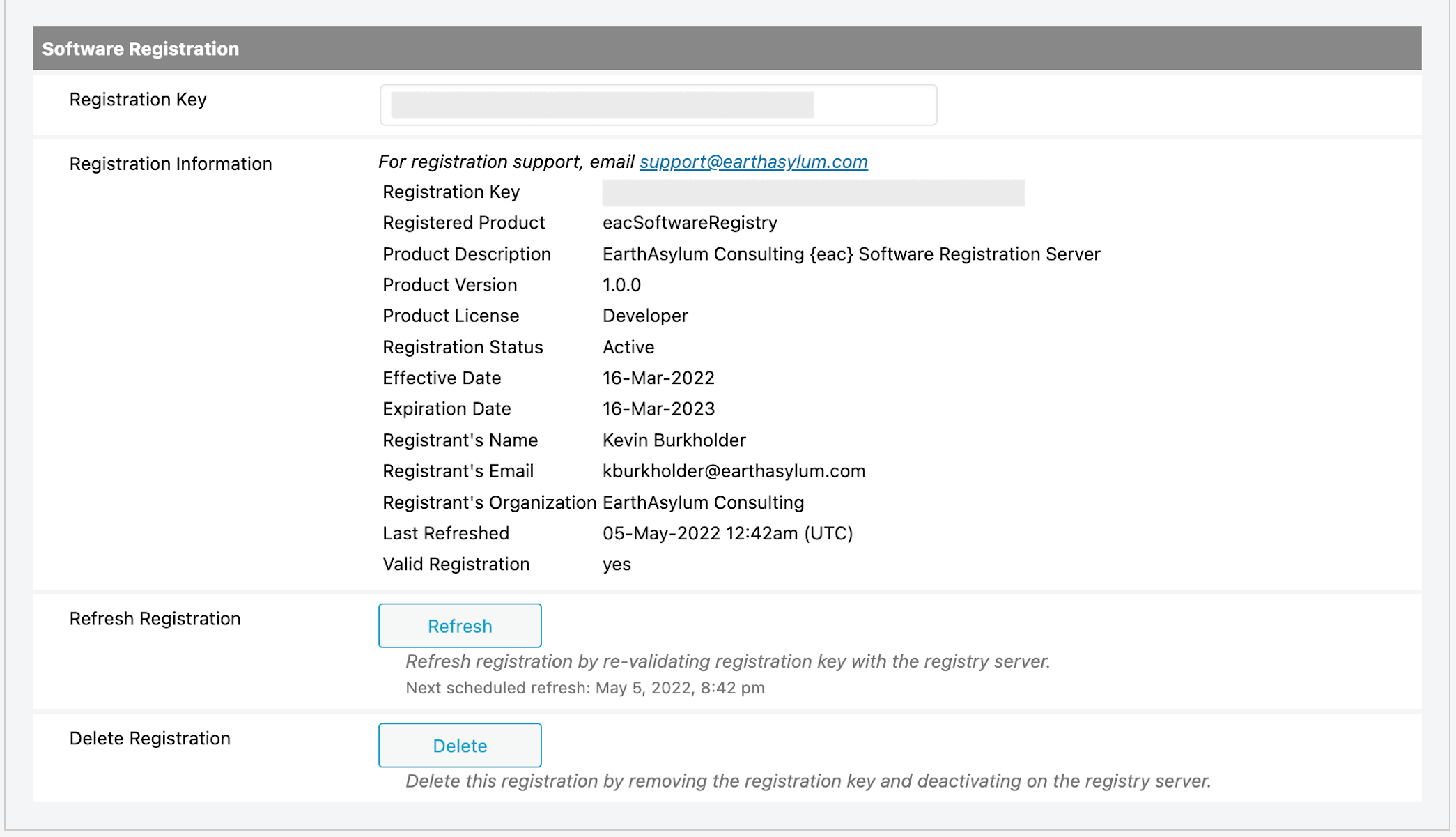 Software Registration