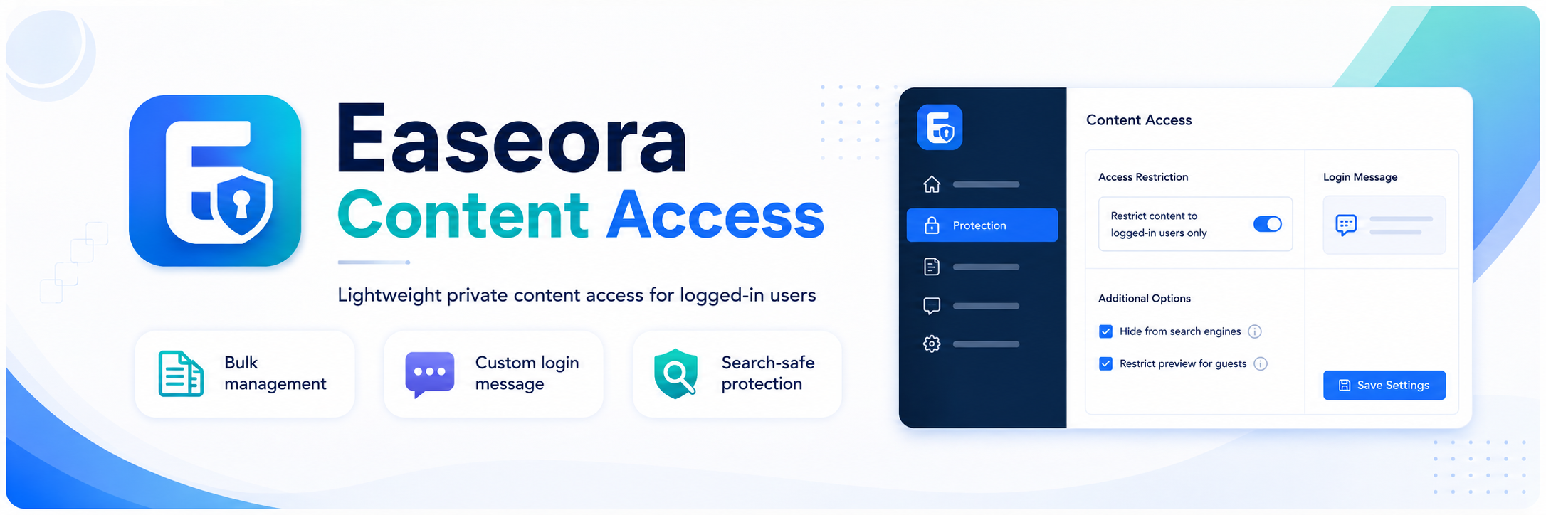 WordPress 外掛 Easeora Content Access 的封面圖片