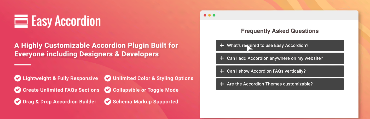 Easy Accordion – Responsive Accordion FAQ Builder and Product FAQ