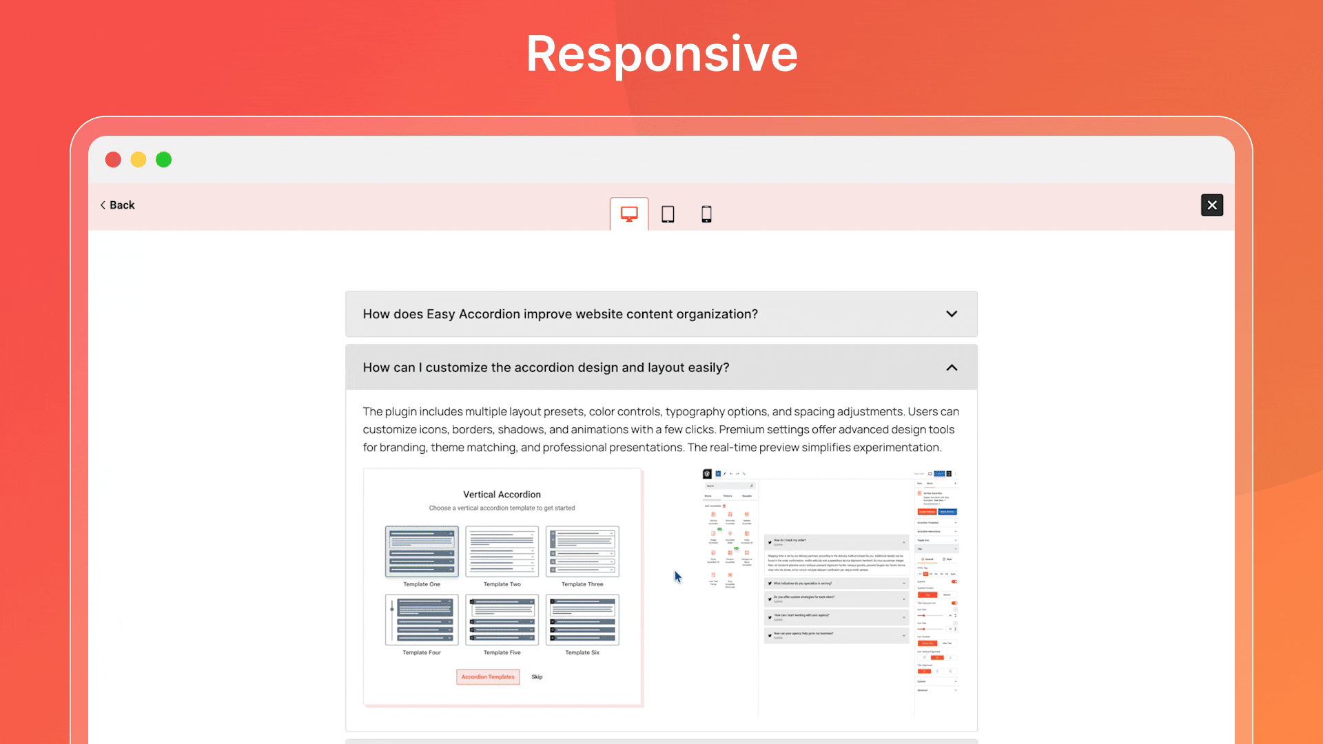 Responsive Mode - Mobile-optimized view