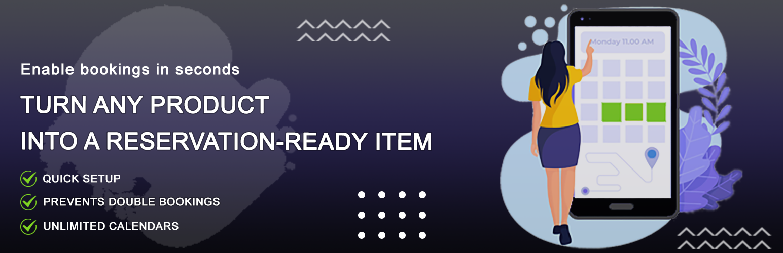WordPress 外掛 Easy Booking Calendar for WooCommerce 的封面圖片。