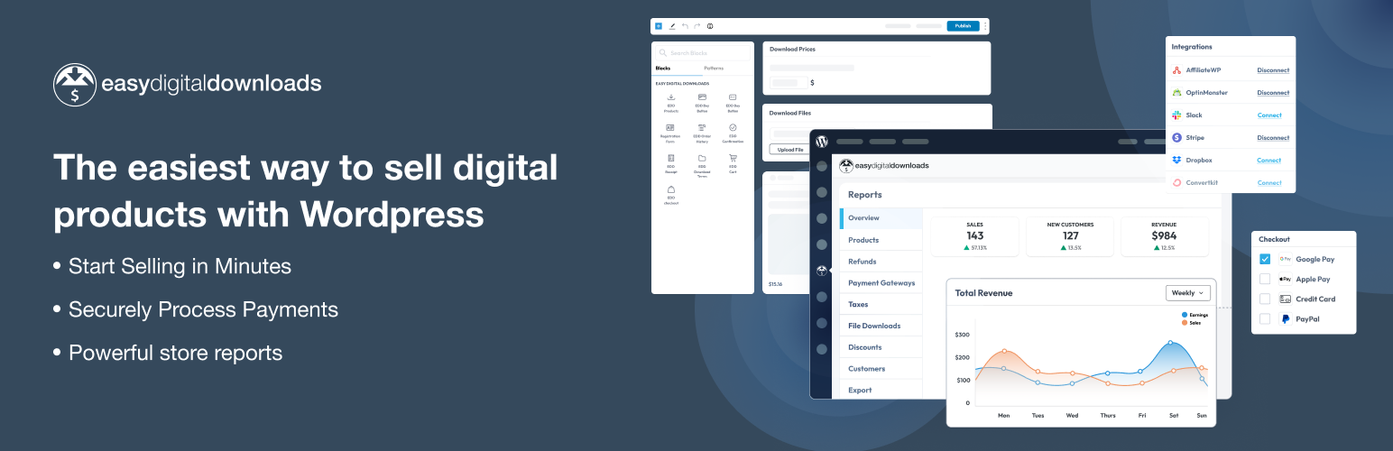 Easy Digital Downloads -简单的电子商务用于售卖数字文件 WordPress 插件