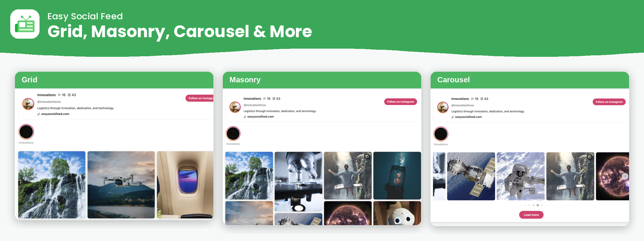 Easy Social Feed – Social Photos Gallery and Post Feed for WordPress