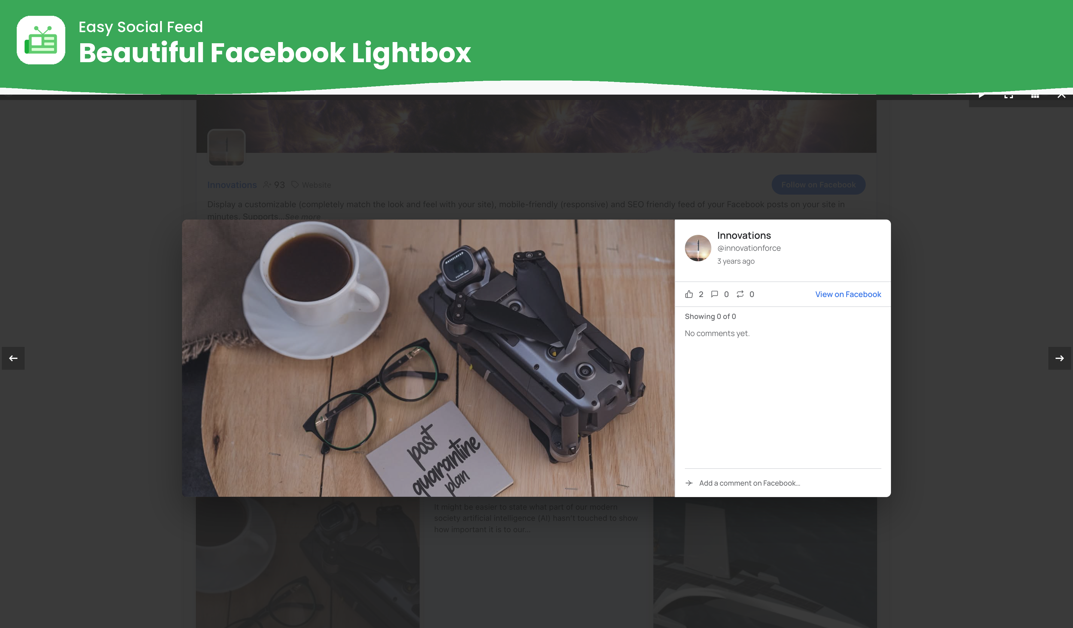 Easy Social Feed – Social Photos Gallery and Post Feed for WordPress