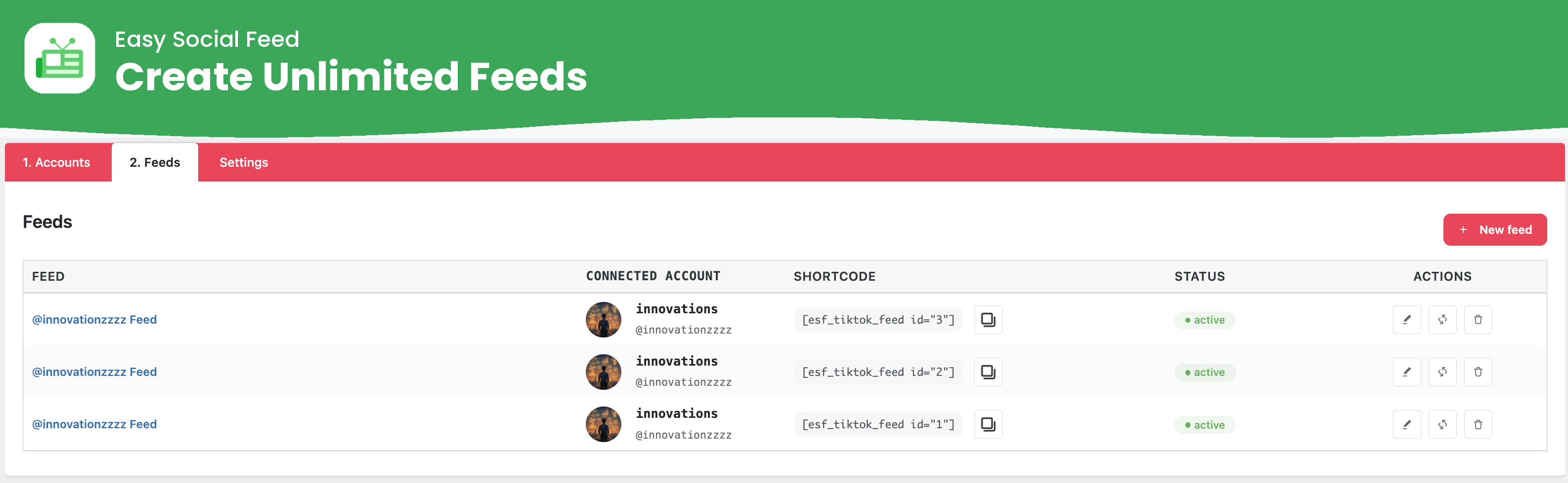 Easy Social Feed – Social Photos Gallery and Post Feed for WordPress