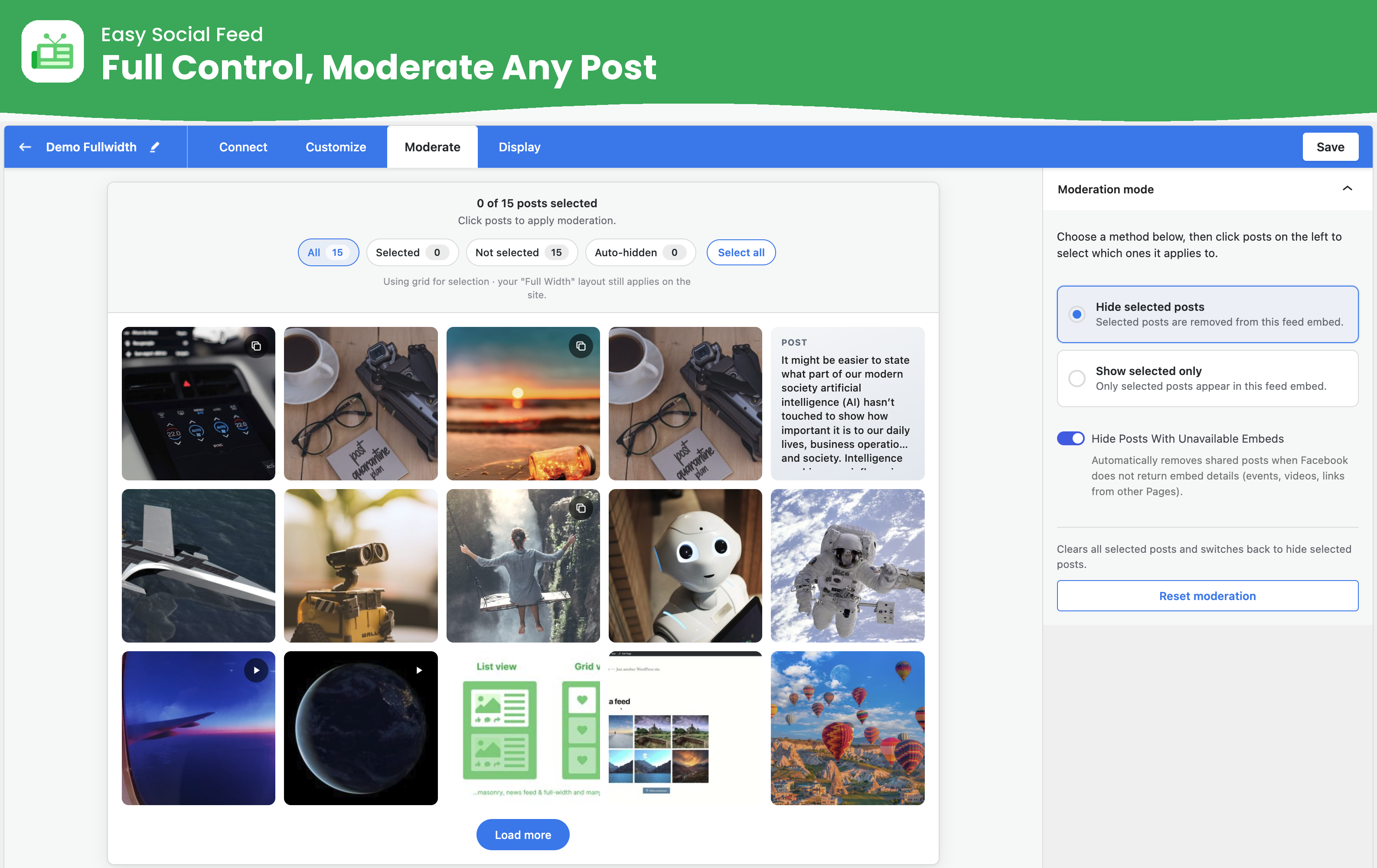 Easy Social Feed – Social Photos Gallery and Post Feed for WordPress