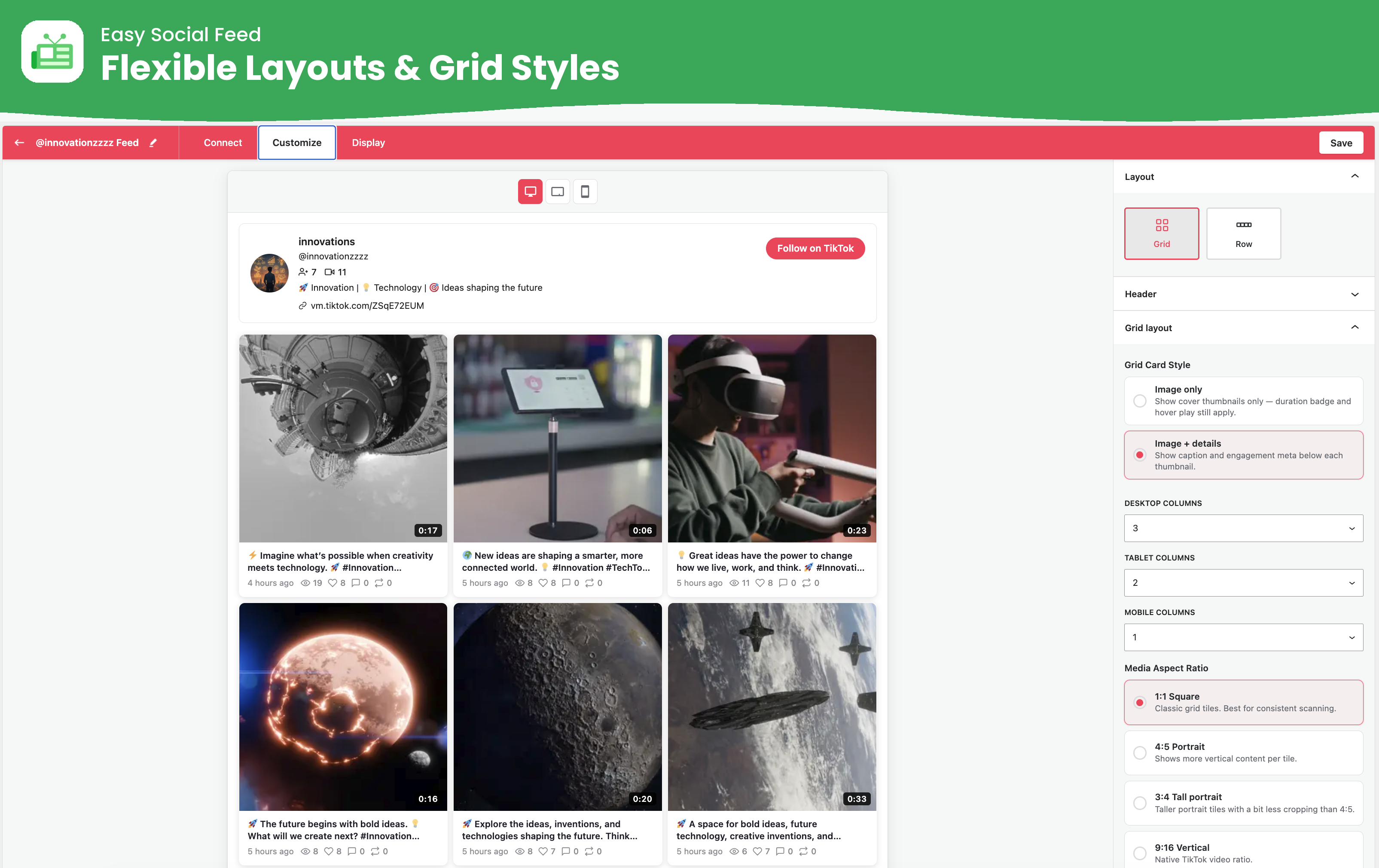 Easy Social Feed – Social Photos Gallery and Post Feed for WordPress