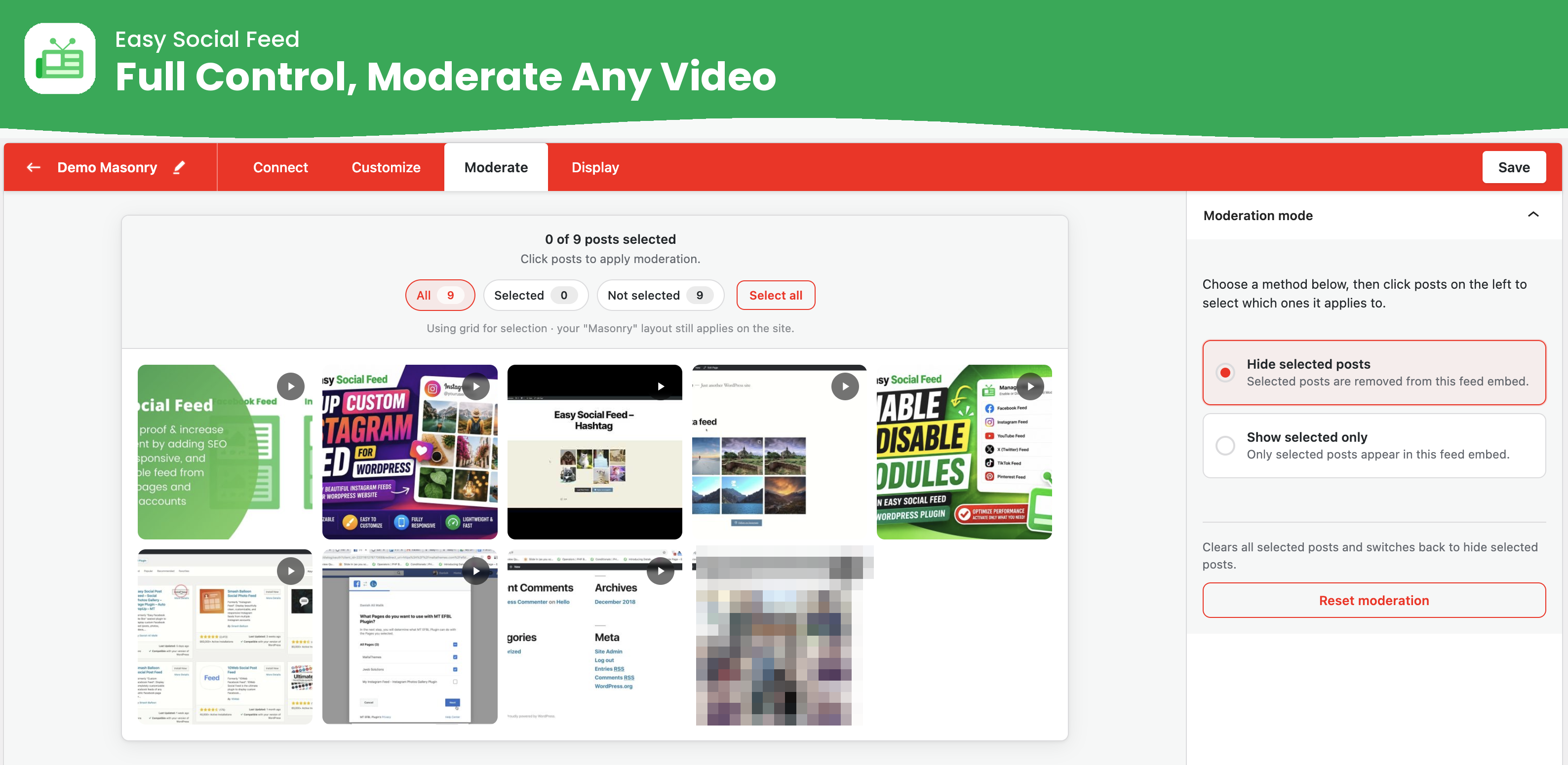 Easy Social Feed – Social Photos Gallery and Post Feed for WordPress