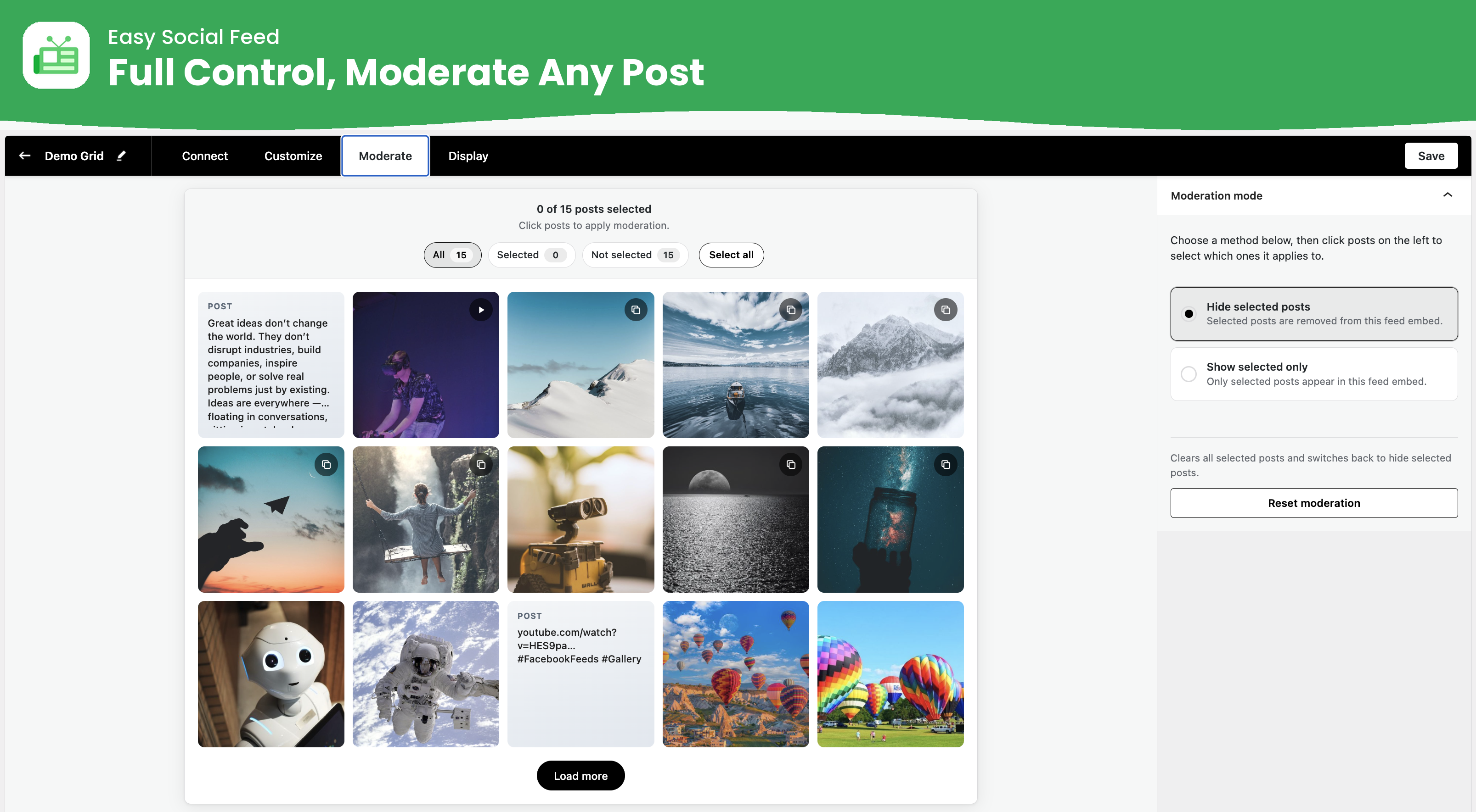 Easy Social Feed – Social Photos Gallery and Post Feed for WordPress