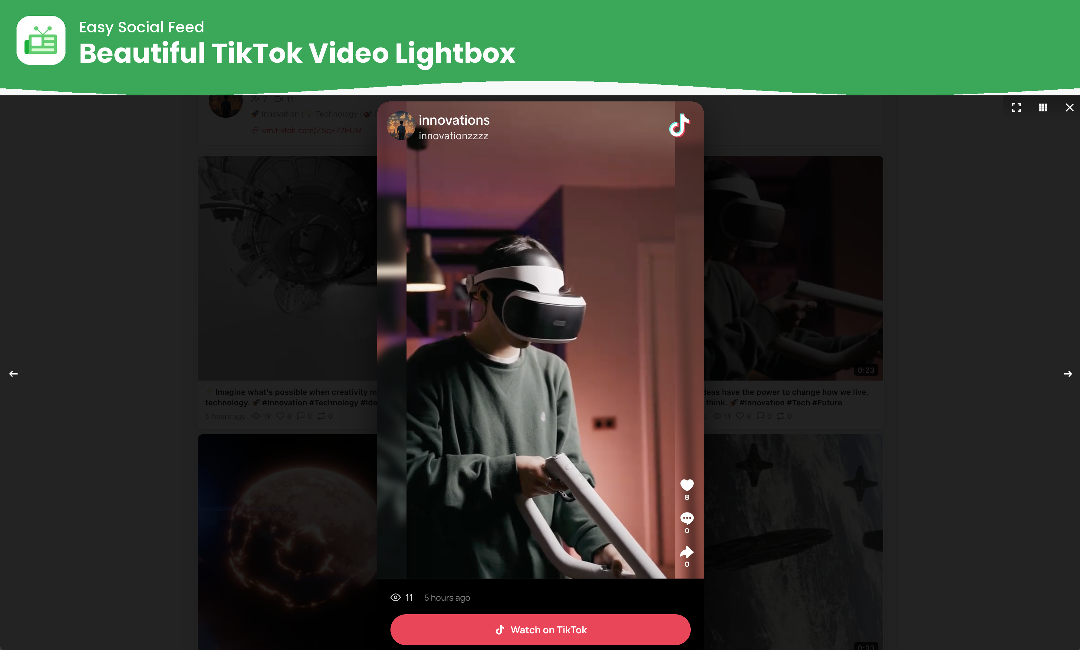 Easy Social Feed – Social Photos Gallery and Post Feed for WordPress