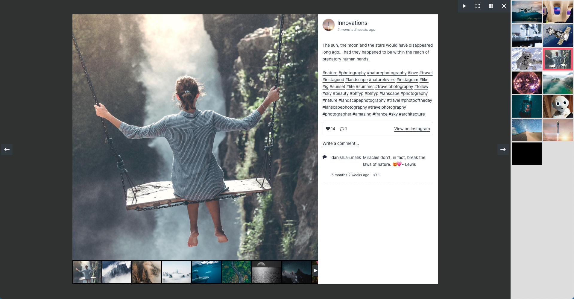 Custom Instagram feed in advanced PopUp