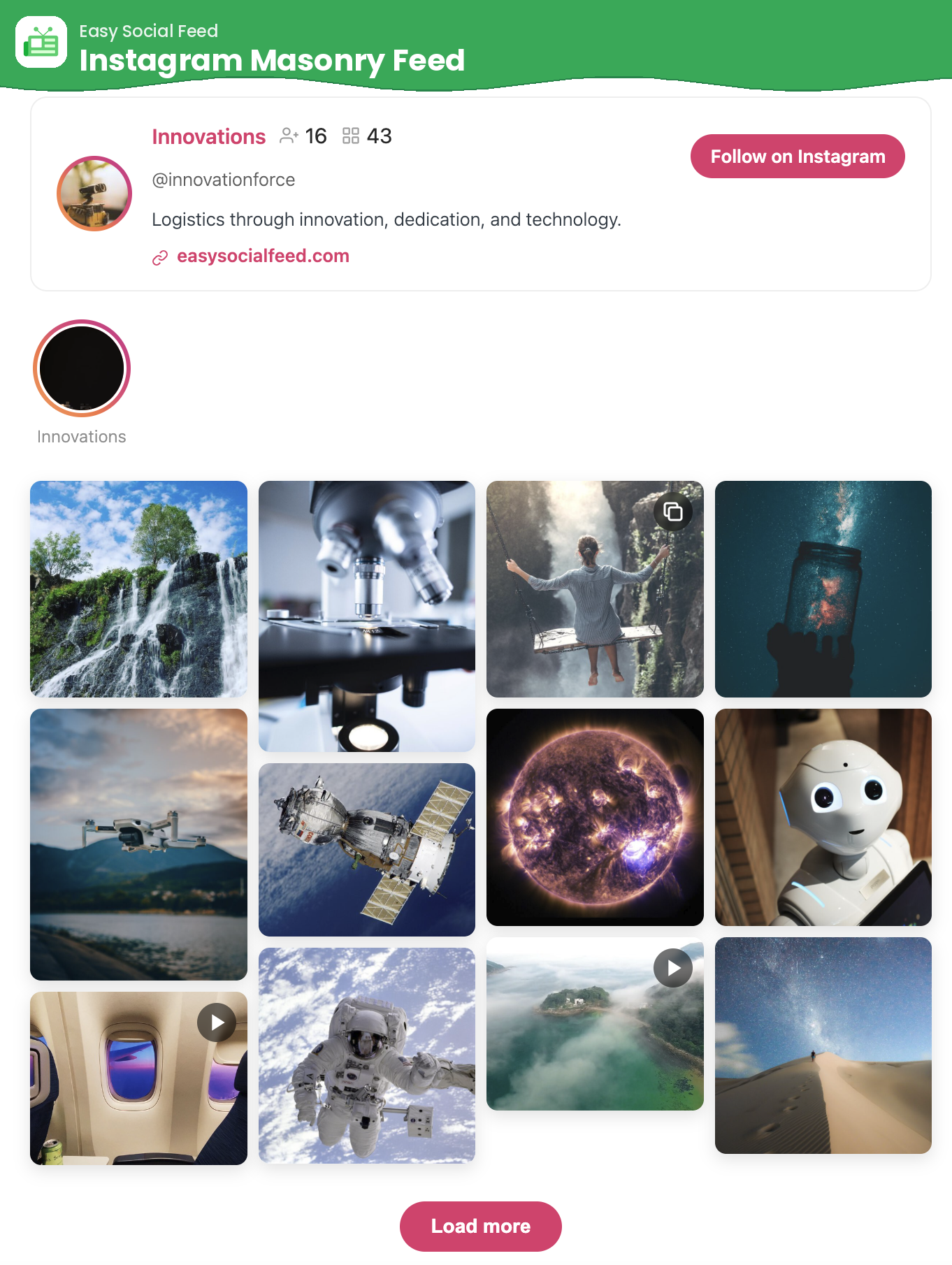 Easy Social Feed – Social Photos Gallery and Post Feed for WordPress