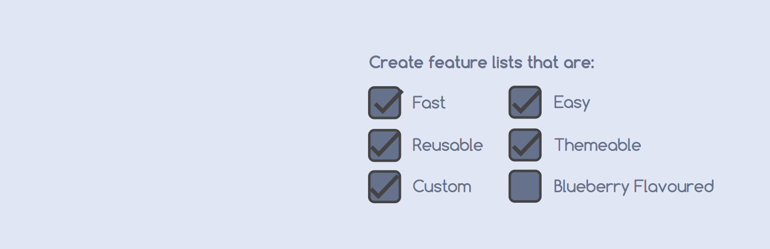 Easy Feature Lists