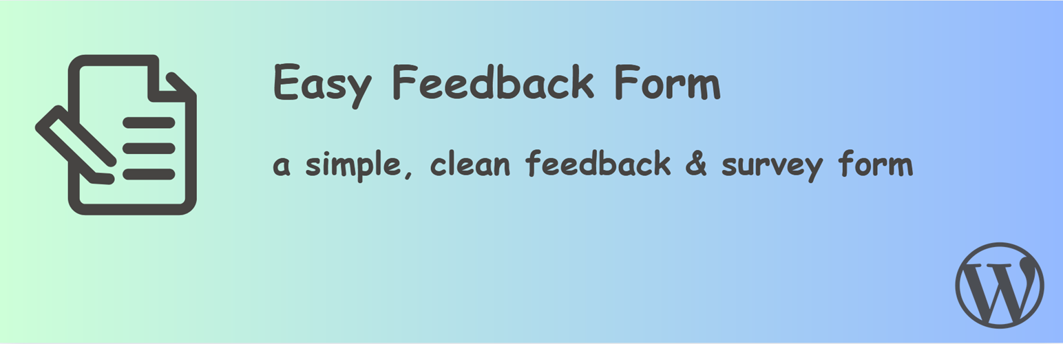 Easy Feedback Form – simple, clean feedback & survey form