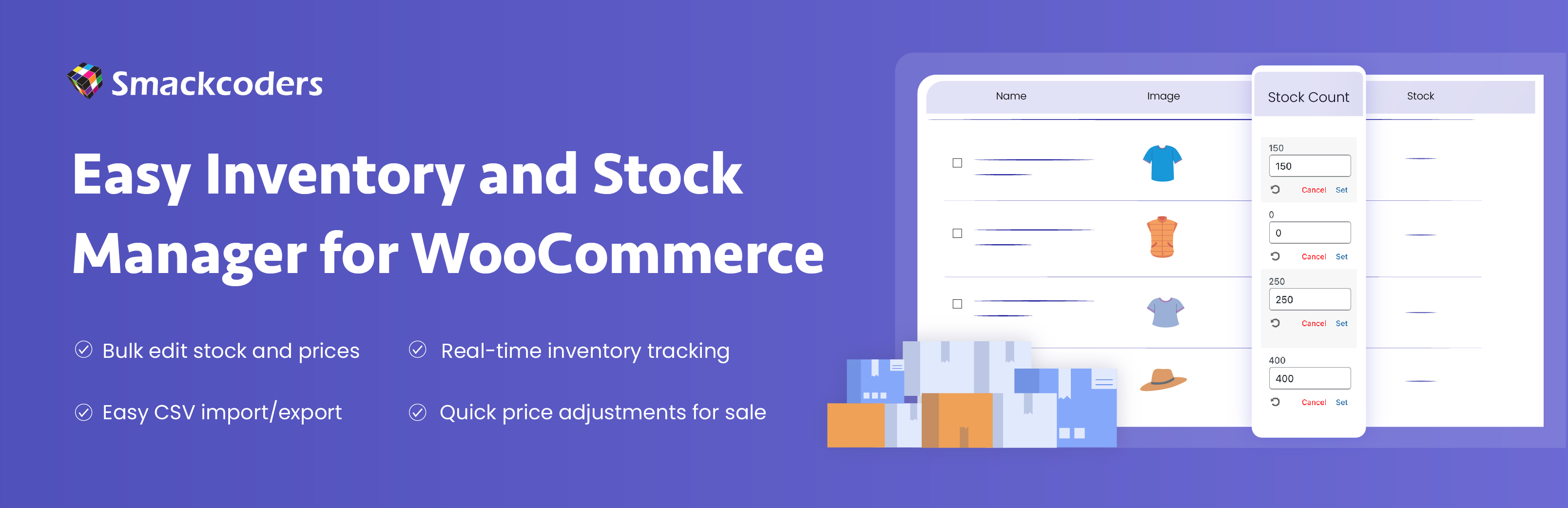 WordPress 外掛 Easy Inventory And Stock Manager 的封面圖片。