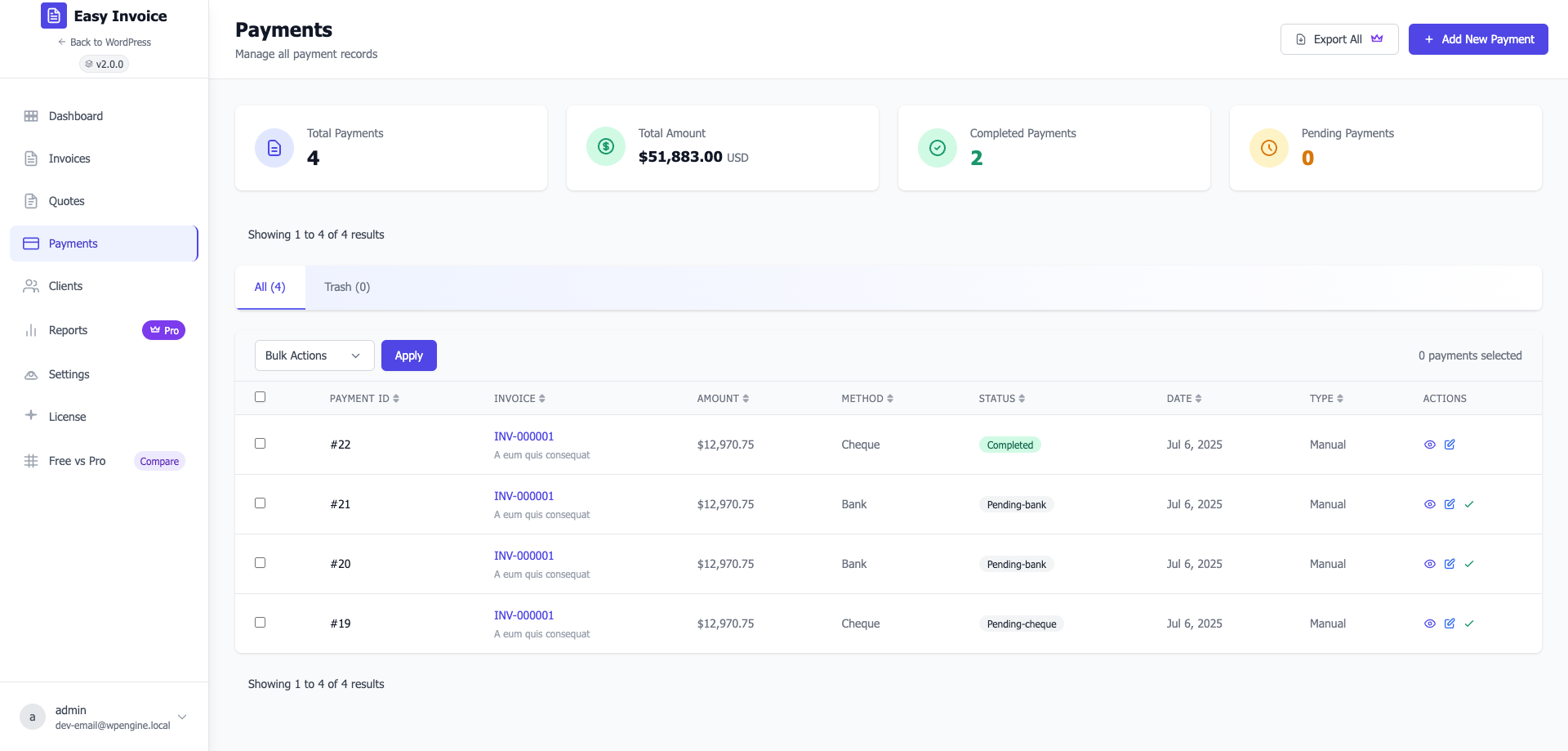 Payment Page - Backend