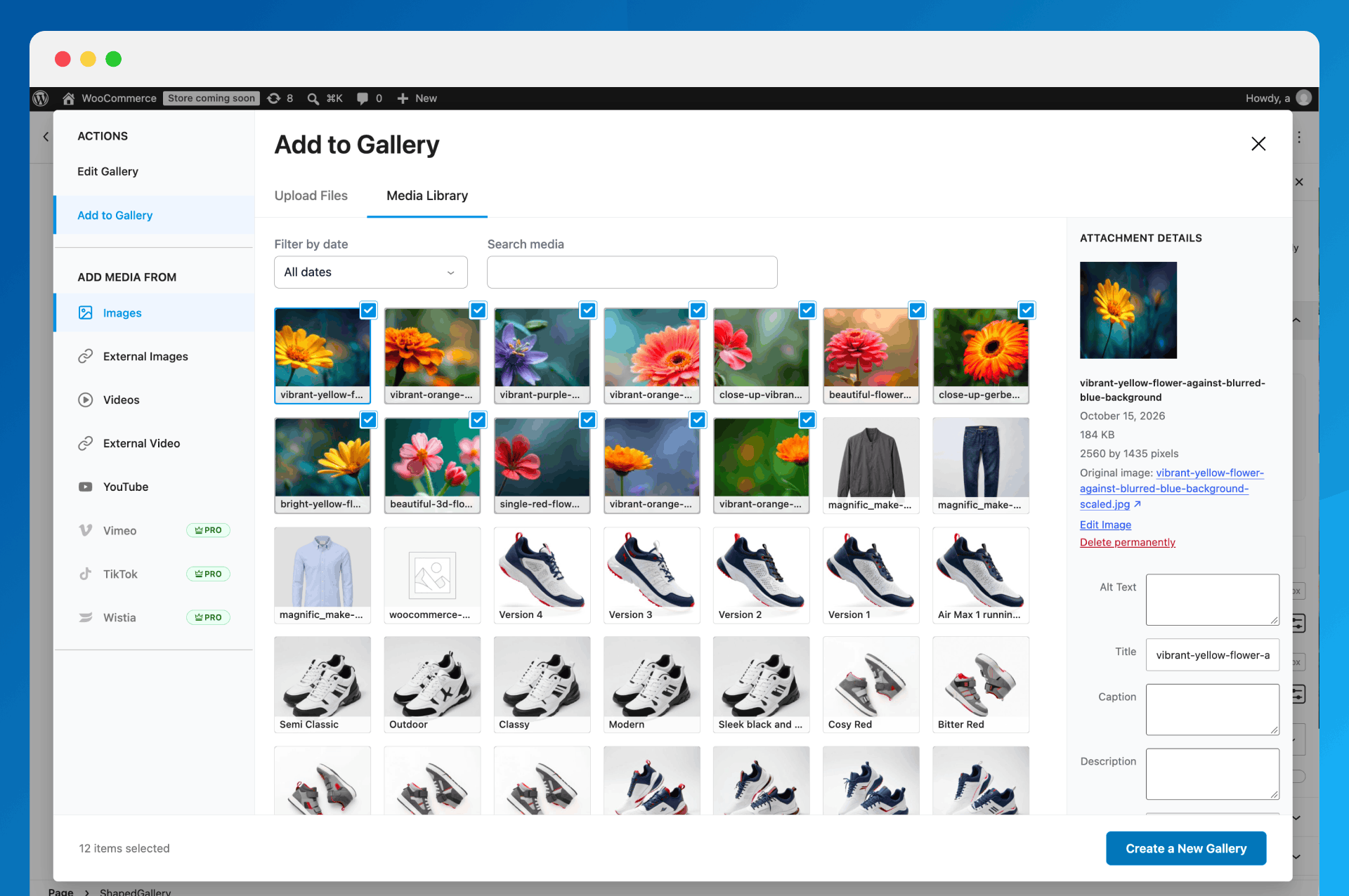 Customize Media Panel