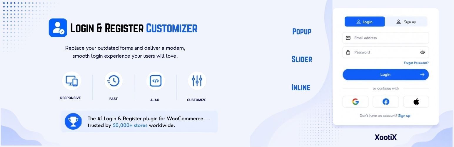 Login & Register Forms – Popup, Slider, Profile & WooCommerce