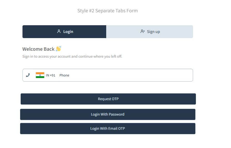 Available registration Fields
