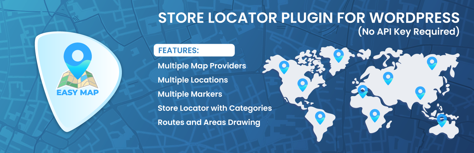 Easy Map- Store Locator Plugin for WordPress (No API Key Required)