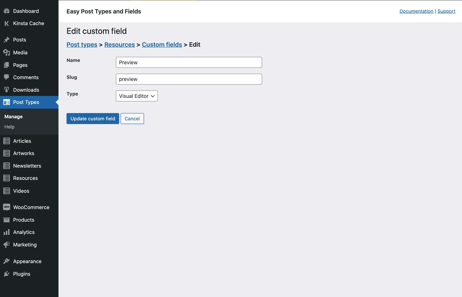 Need to store extra information for your post types? Easily add as many custom fields as you like.