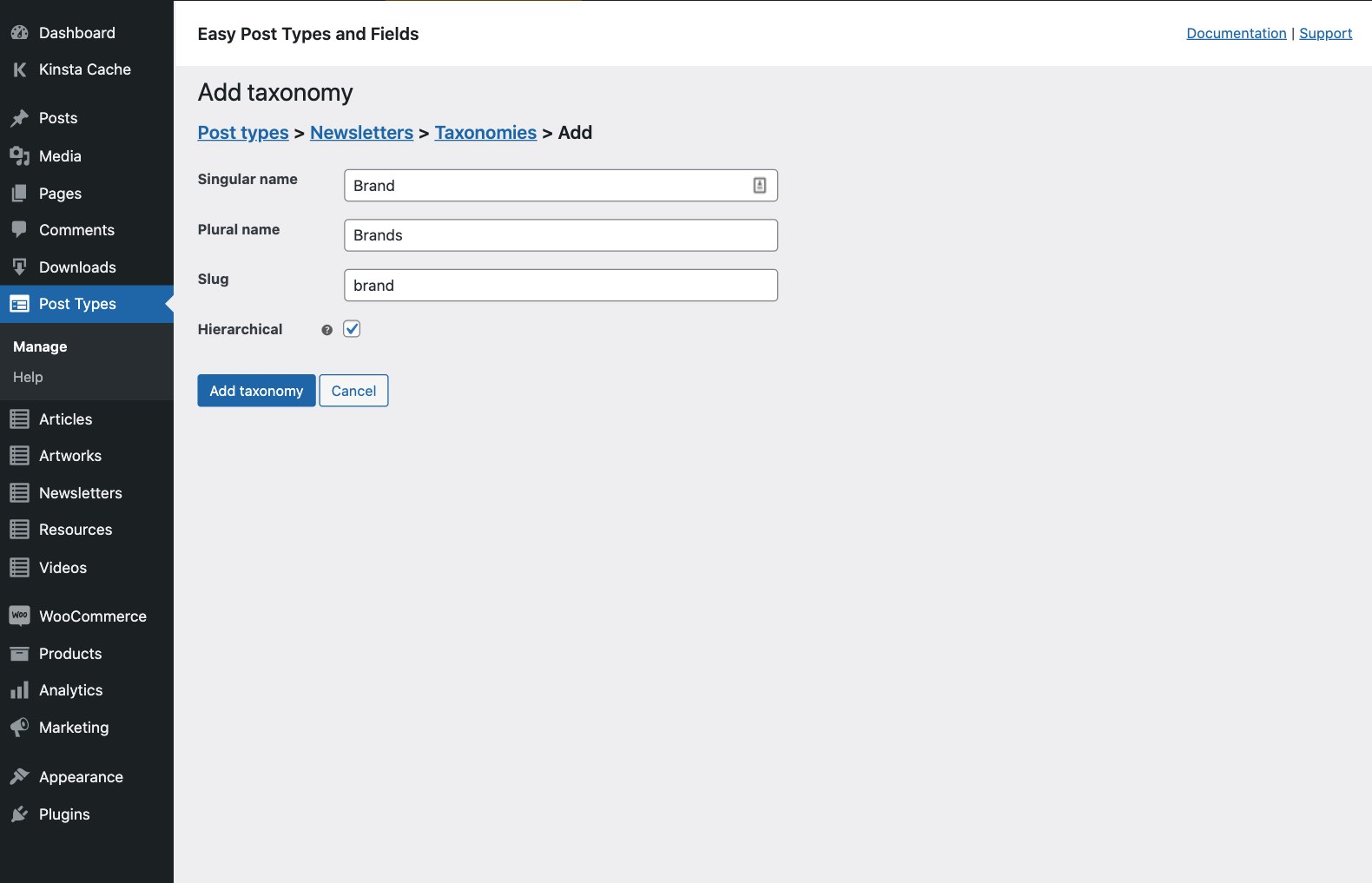 Create WordPress custom taxonomies quickly and easily - just add the basic details and you’re done!