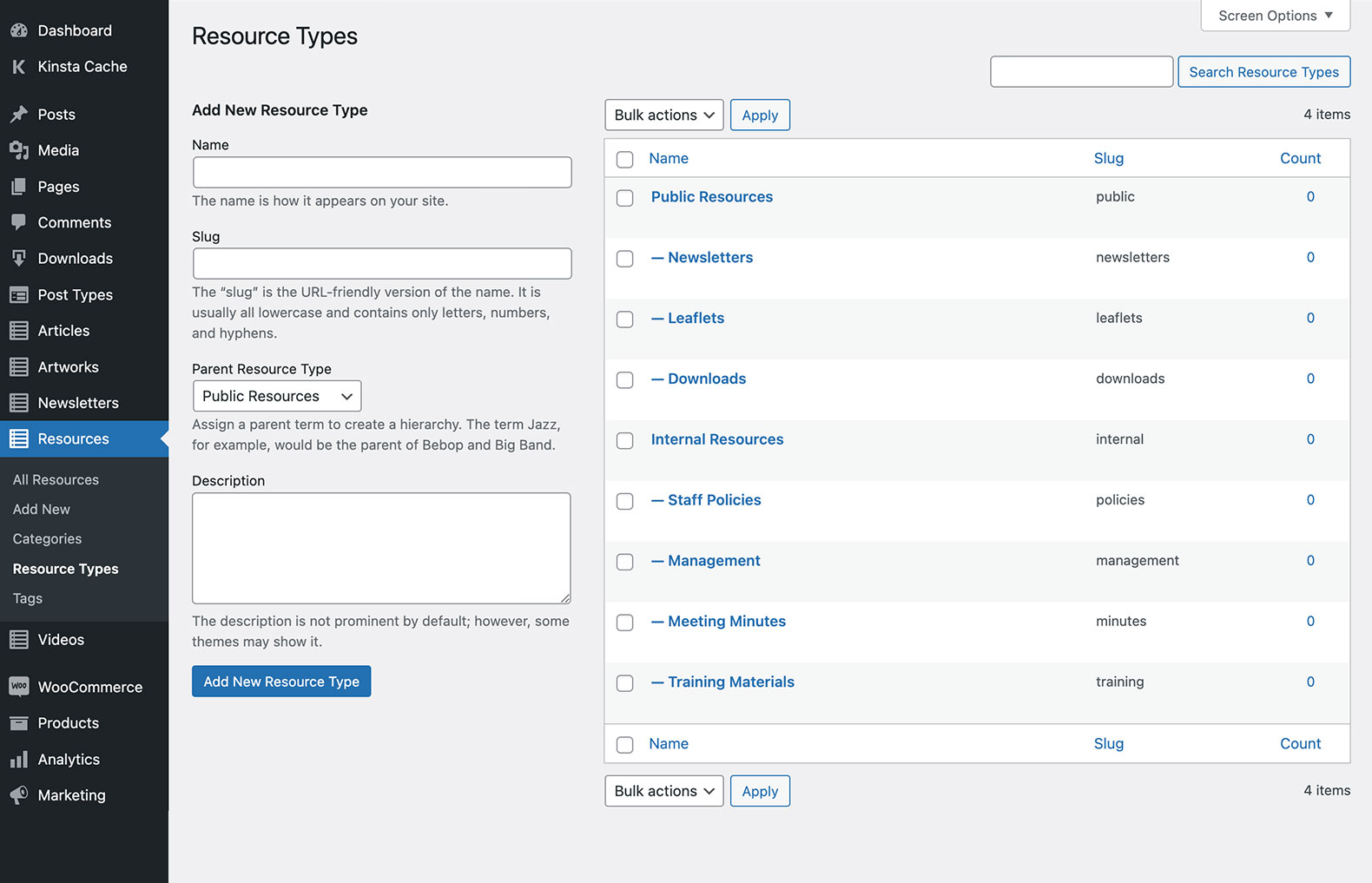 Use taxonomy terms to structure and group your custom posts (just like WordPress categories).