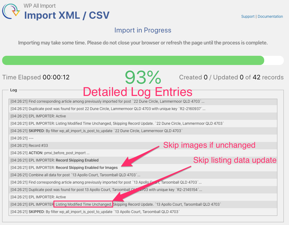 Recommend Import settings