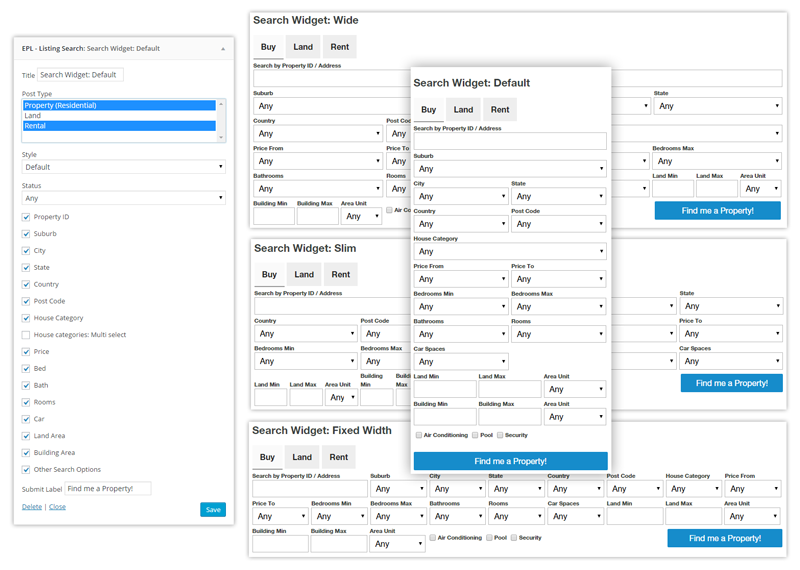 Search Widget adapts to child theme style