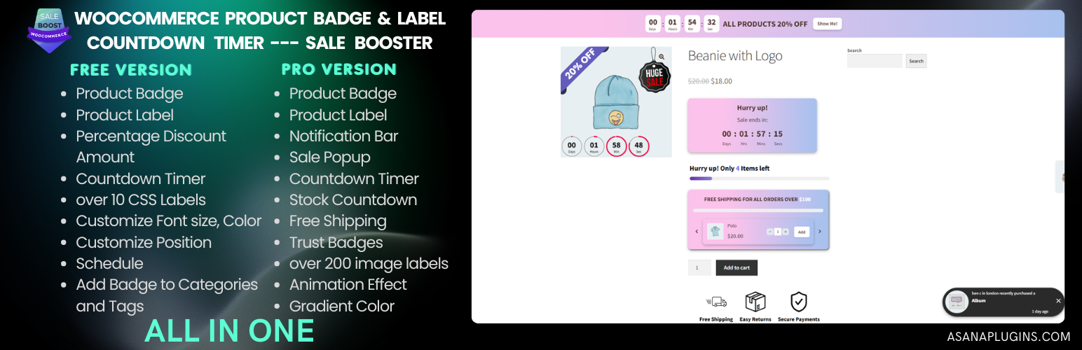 Product Badge, Label, Countdown Timer for WooCommerce – Sale Booster
