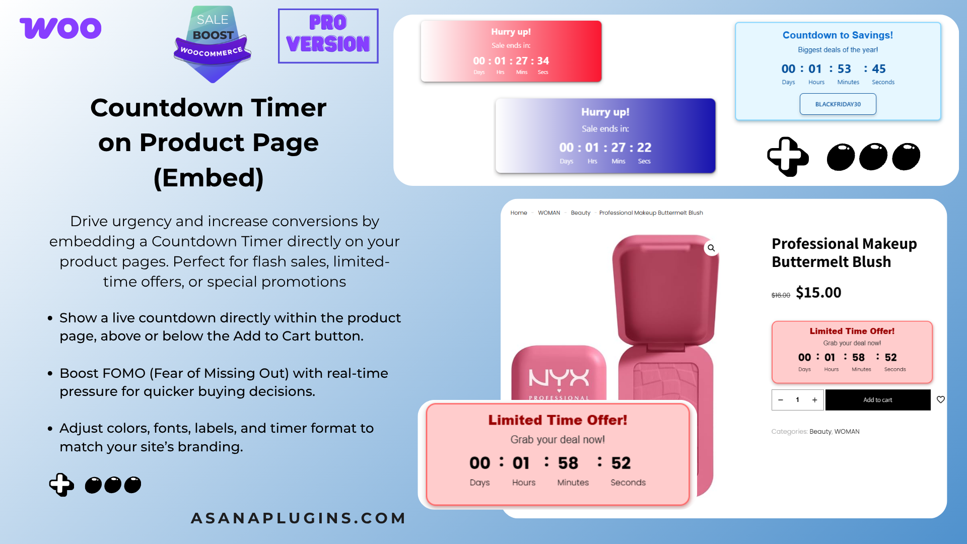 Countdown Timer on Product Page.
