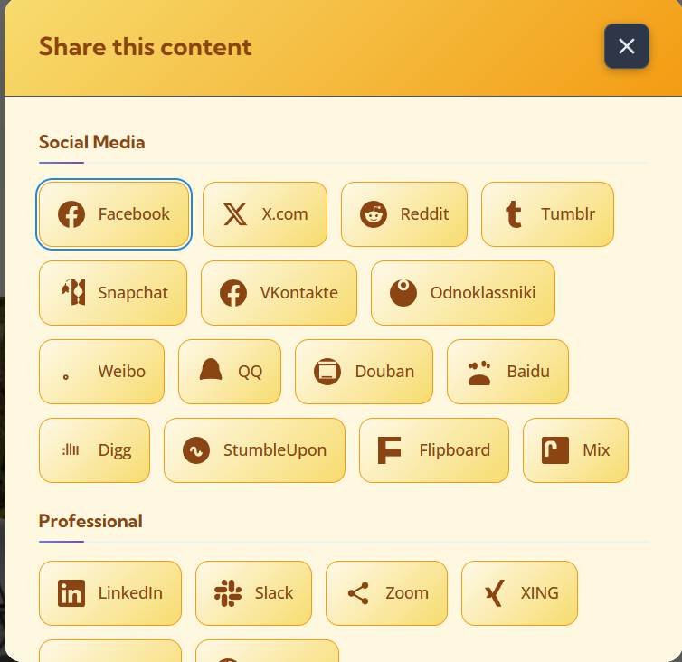 Design Customization - Color picker, style options, and live preview of your share buttons