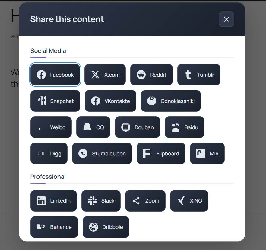 Easy Share Solution For WordPress - Screenshot 9