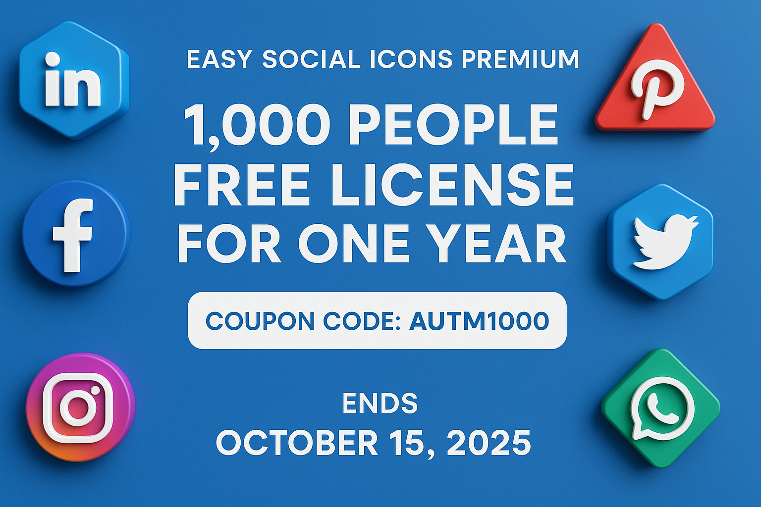 Easy Social Icon Autumn Sales discount!