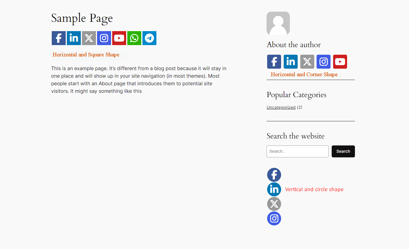 Use a different icon shape for sidebar widgets