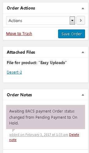 WooCommerce Order View &gt; Attachments are displayed in metabox