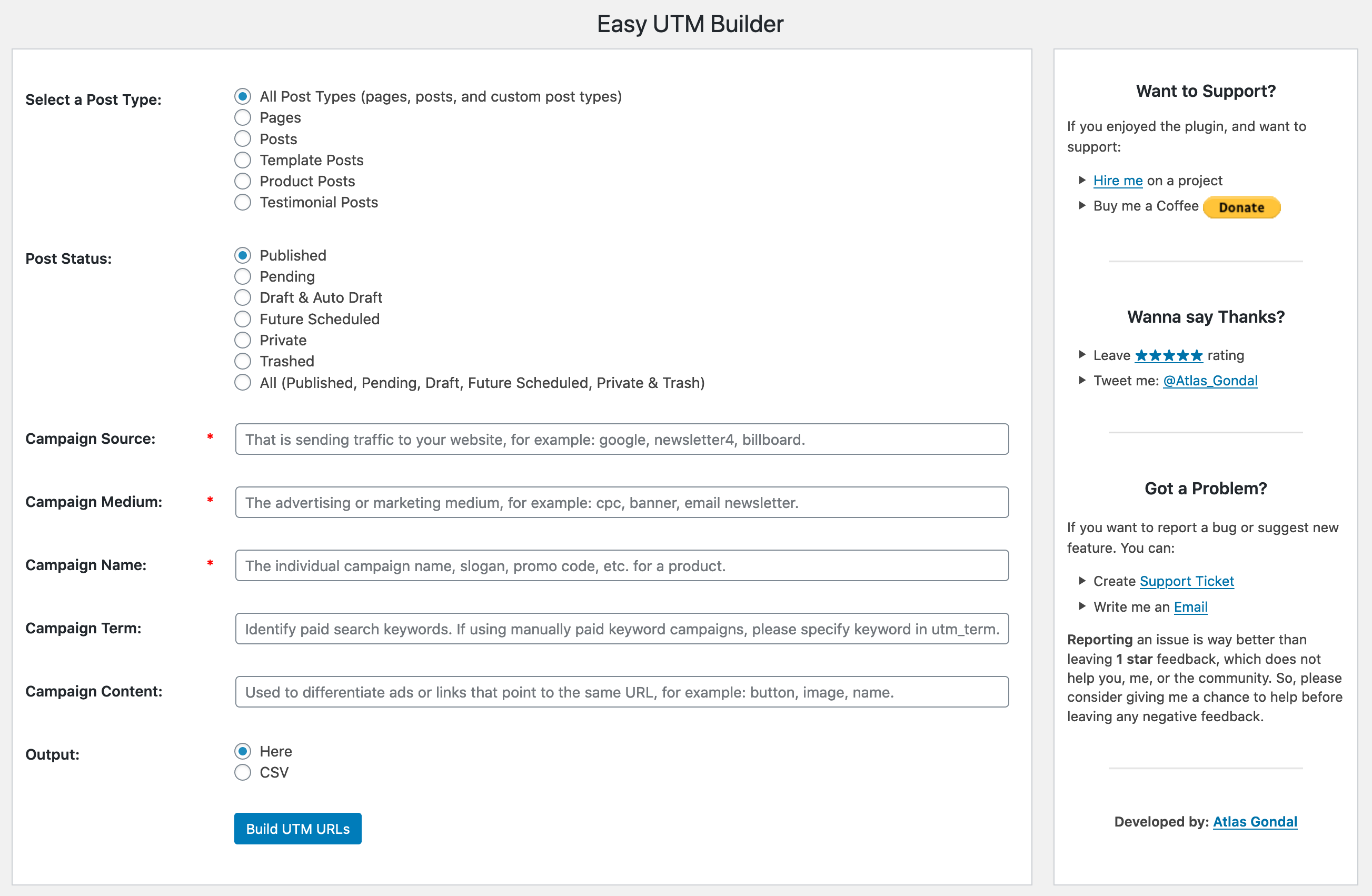 Easy UTM Builder