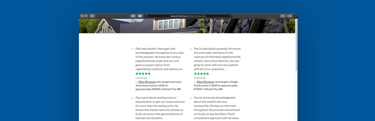 WordPress 外掛 Easy Zillow Reviews 的封面圖片。