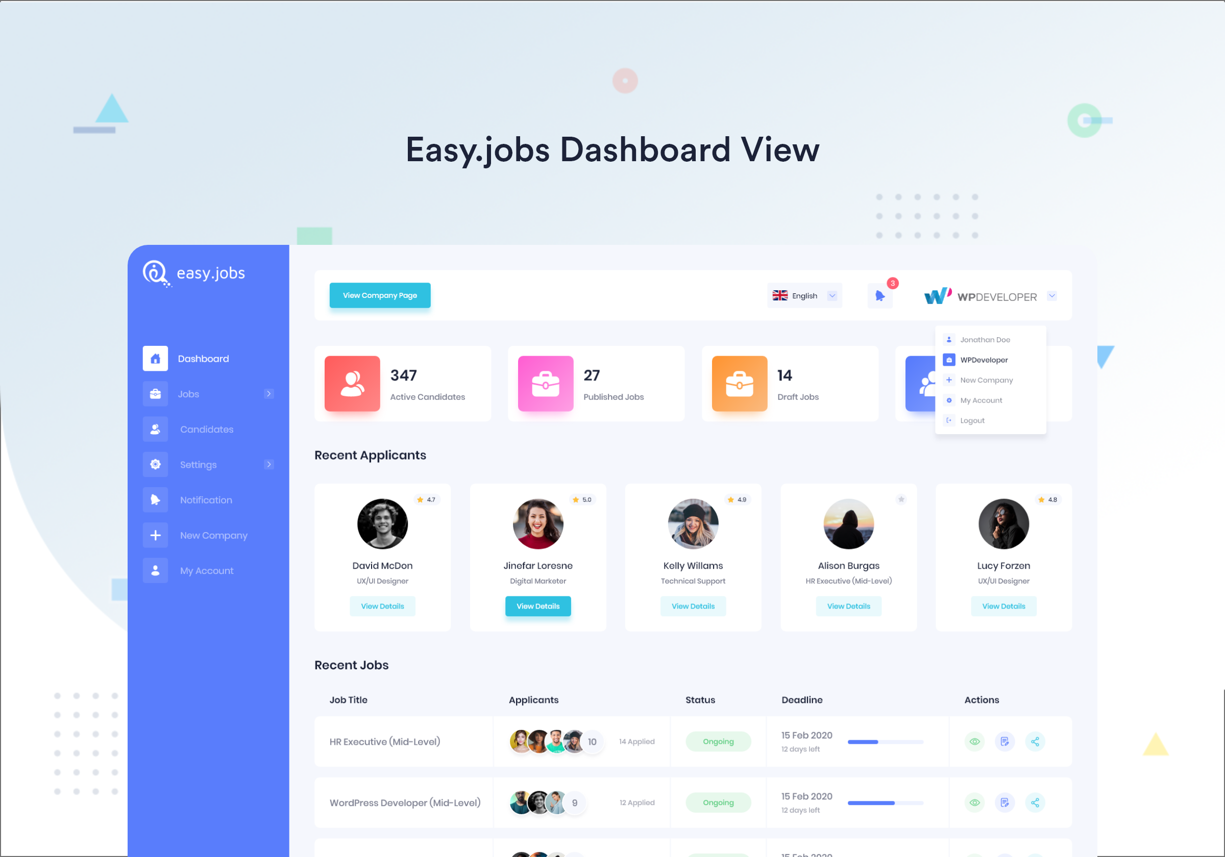 easy.jobs- Best Recruitment Plugin for Job Board Listing, Manager, Career Page for Elementor &amp; Gutenberg