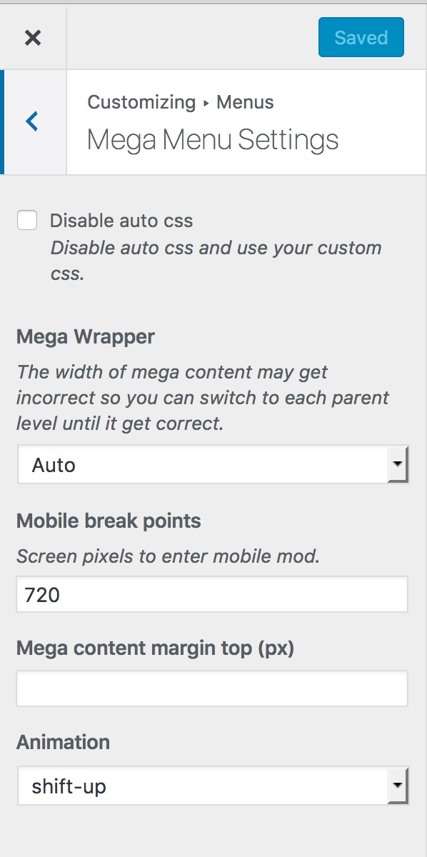 Mega Menu Plugin for WordPress