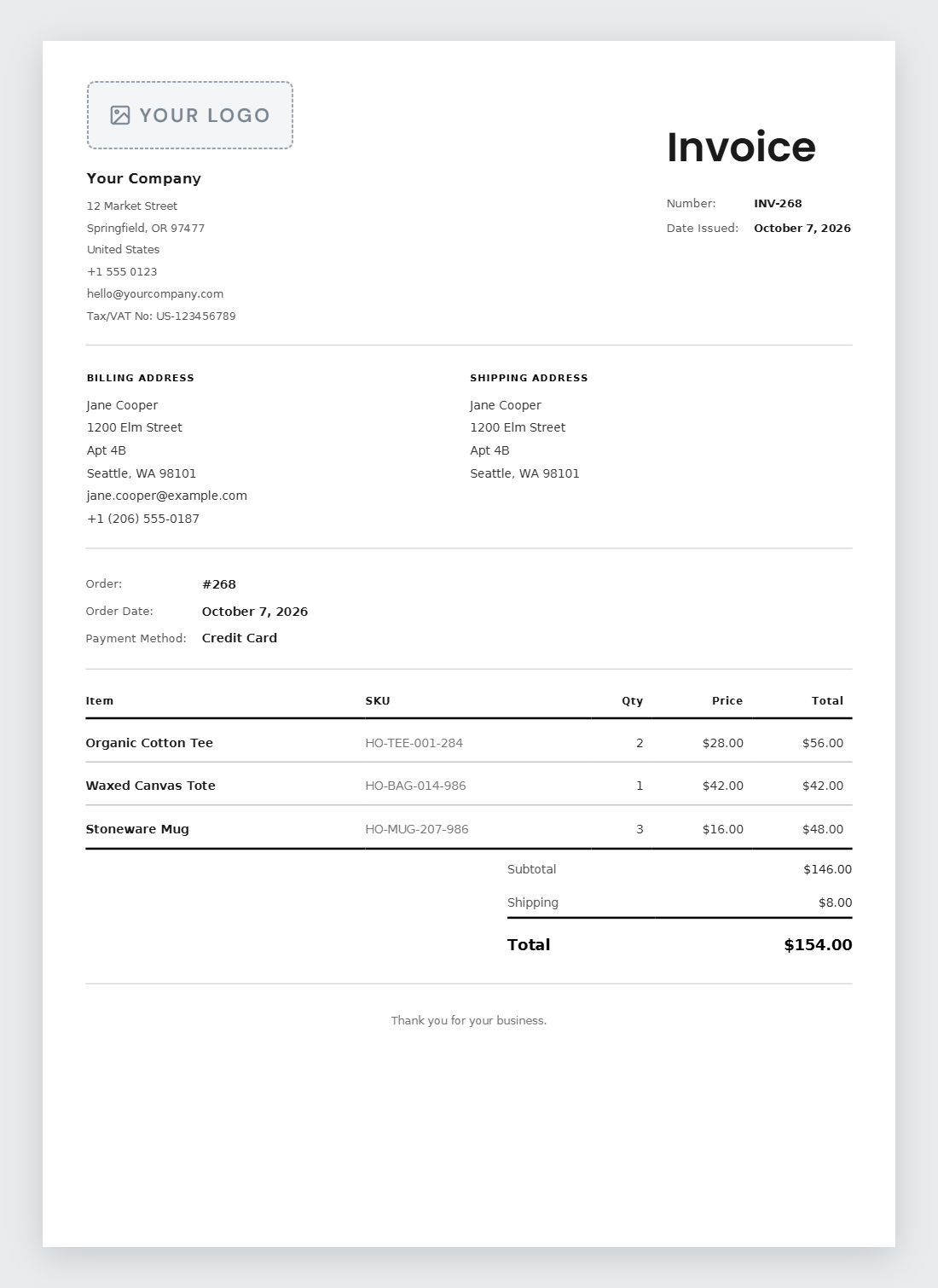 An example invoice.