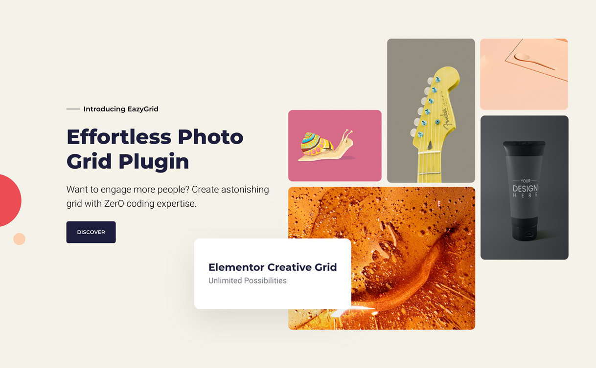 EazyGrid – The Easiest Content Grid Plugin for Elementor (Image Grid Layouts, Prebuilt Grid Patterns, Product Grid, Blog Post, eCommerce Grid, Video Gallery) - Screenshot 1