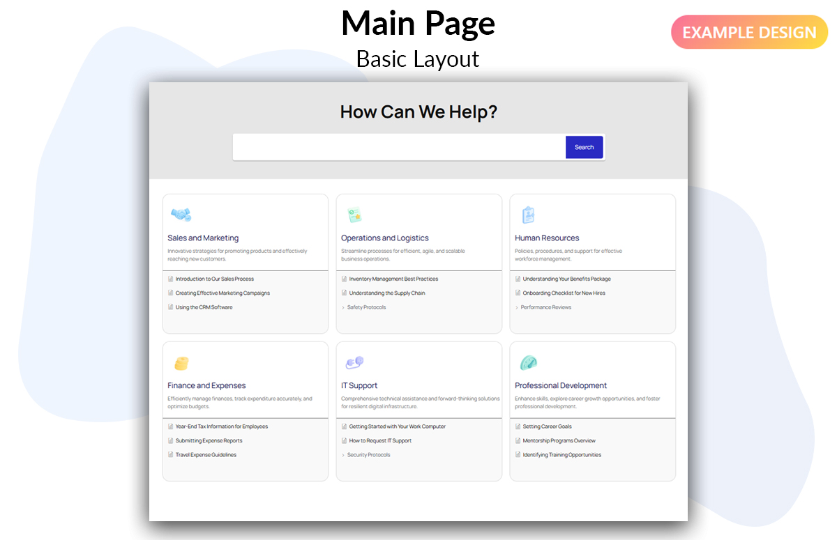 Basic Layout example with images