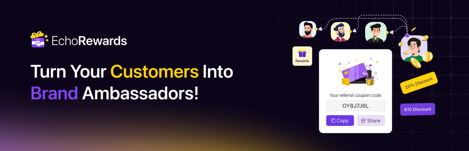 EchoRewards — Refer-a-Friend & Referral Program for WooCommerce