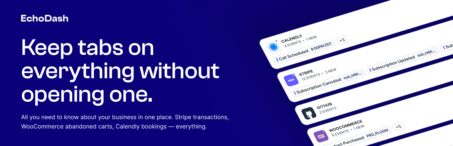 WordPress 外掛 EchoDash 的封面圖片。