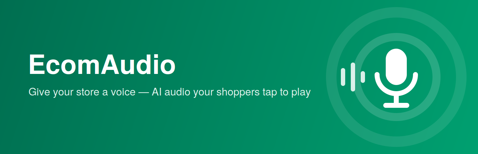 EcomAudio – Audio Player &amp; AI Voice for WooCommerce
