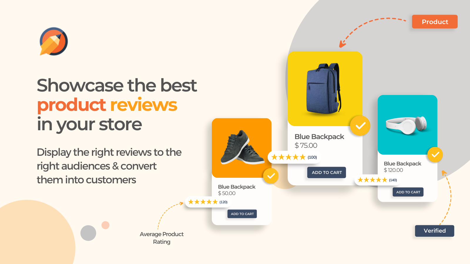 Showcase the best product reviews in your store