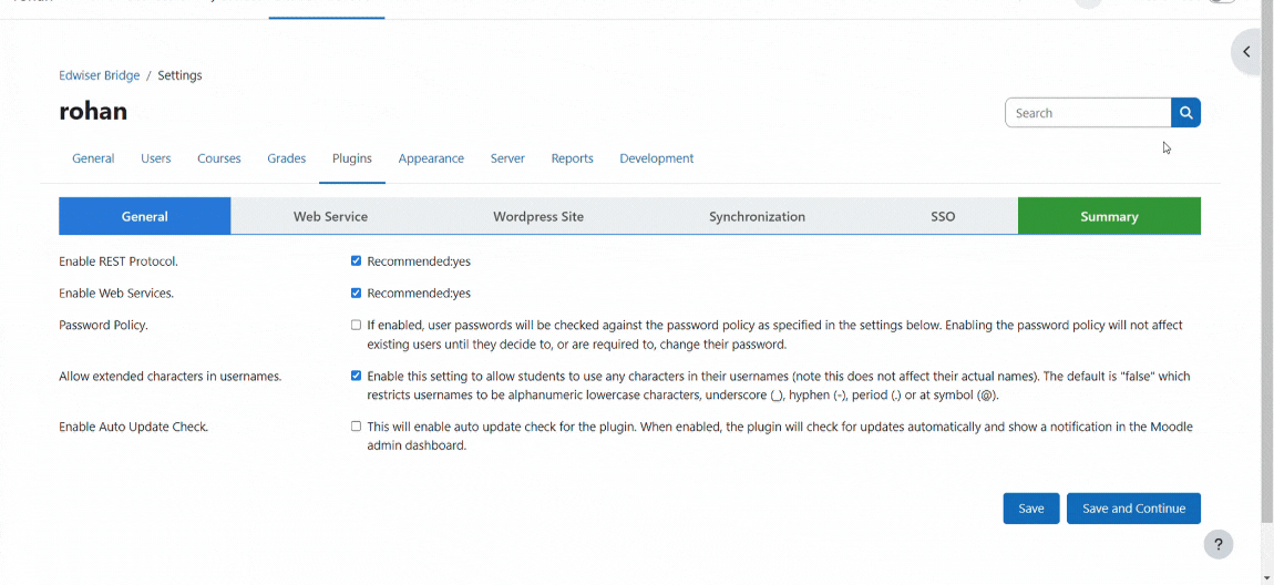 Moodle settings: Configure all the required Edwiser Bridge settings on your Moodle site.