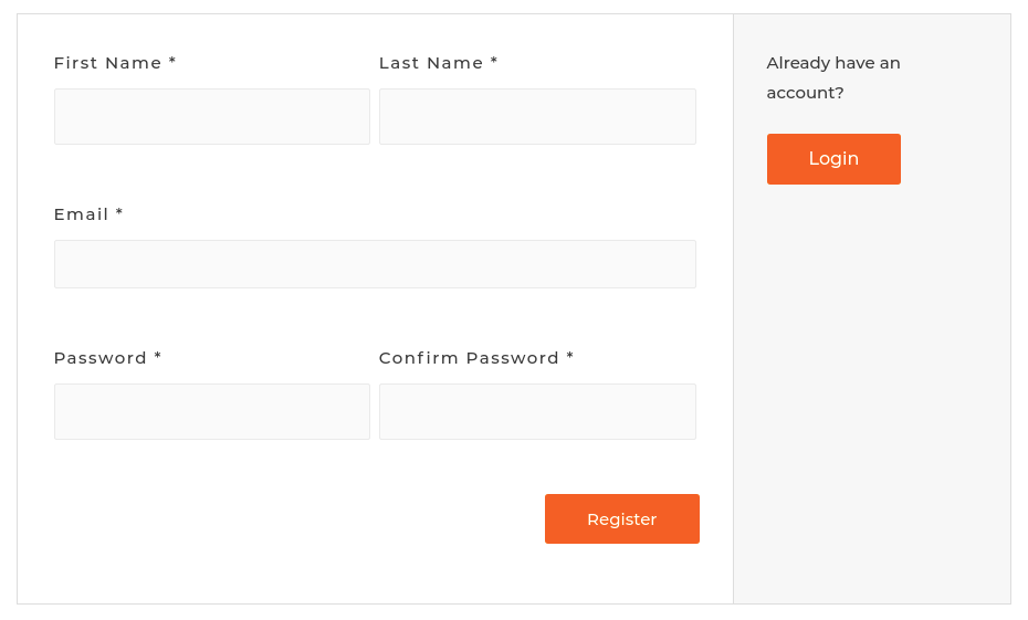 Wordpress User login page.